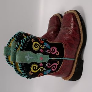 Ariat Showbaby Fiesta Girls Boots Size 8
